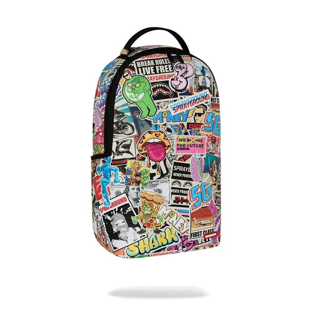 Sprayground Life's A Movie Backpack Unisex Multi Graphic Shoulder Strap SPR289